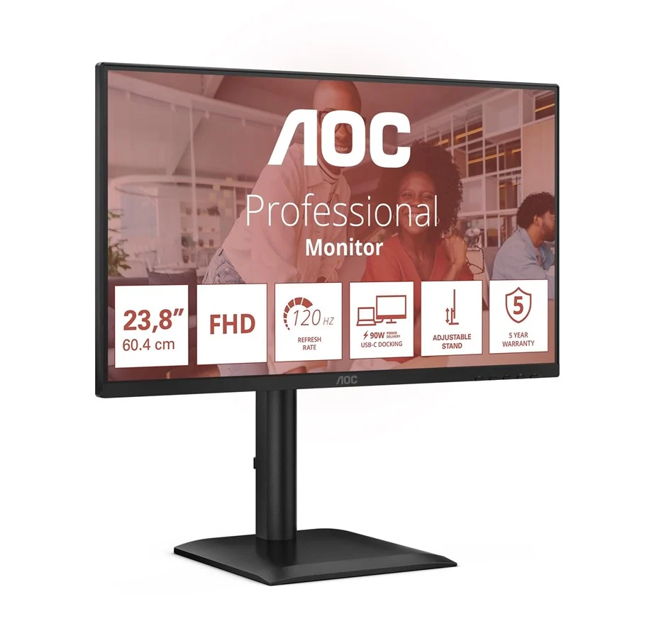 Monitor AOC 24E4CV, 23.8", Full HD IPS, 120Hz, 4ms, HDMI + DP + USB-C - Zezë 2