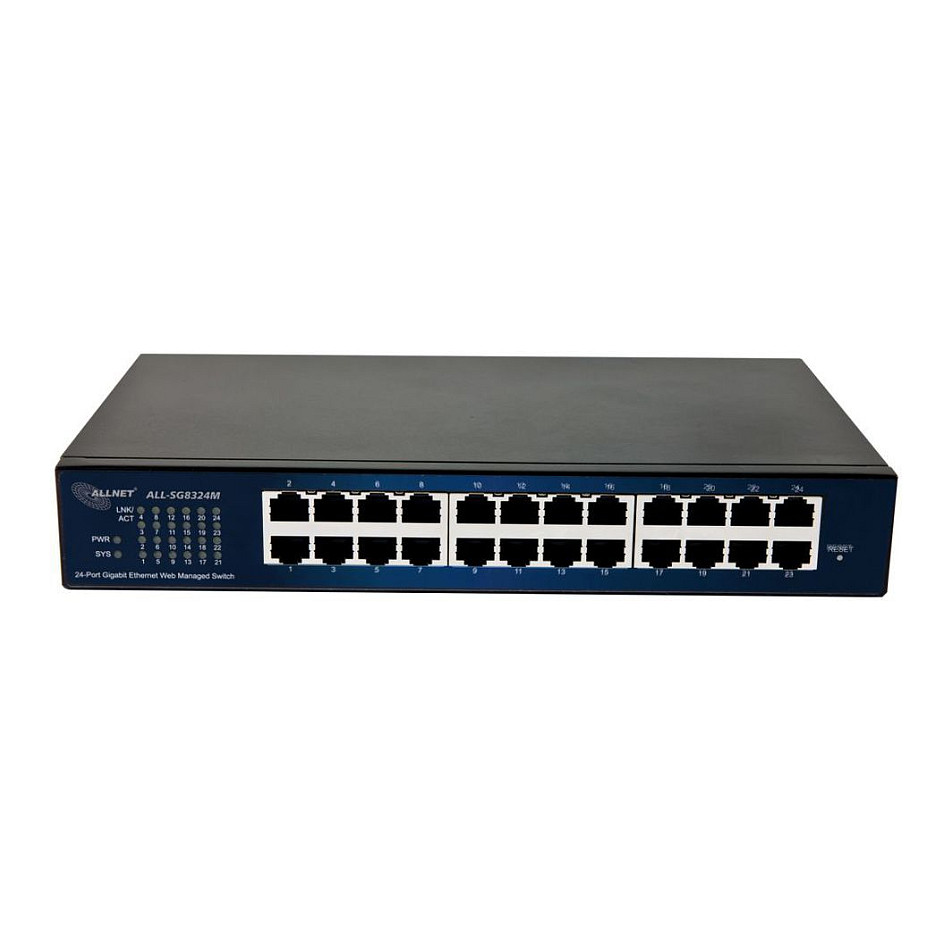 ALLNET ALL-SG8324M 24-Port Gigabit Smart Managed Layer 2 Switch – 24x RJ45 10/100/1000Mbps, VLAN, QoS, Fanless, Rackmount 2
