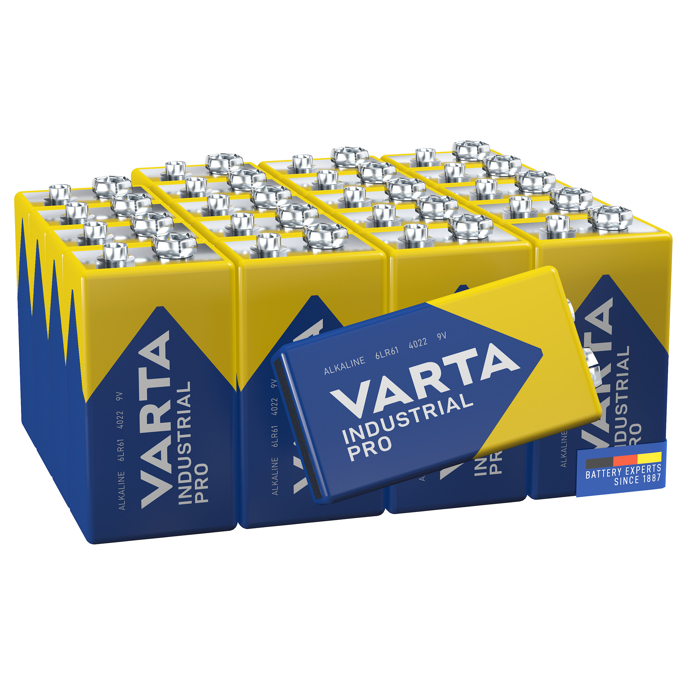 Bateri 9V E‑Block (6LR61) Industrial Pro / 1Pack / Varta thumbnail 2