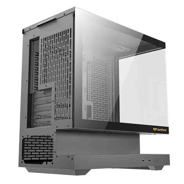 Kasë Darkflash FLOATRON F1 / M-ATX Mid-Tower / 6x120mm ARGB / USB Type-C / Xham i Temperuar / Floating Design – Zezë 3