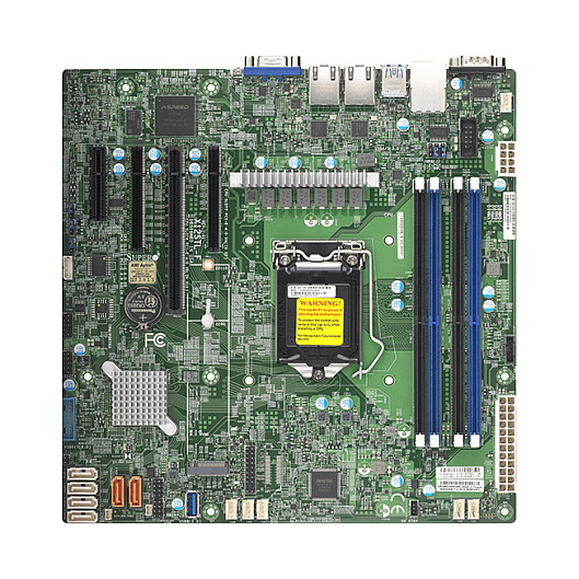 Pllakë Amë Supermicro X12STL-F-B / Intel LGA1200 / DDR4 / Micro-ATX / 1GbE LAN