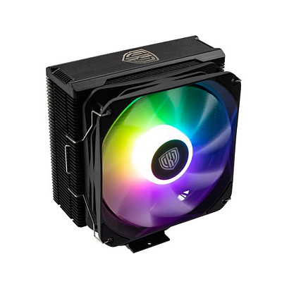 Ftohës për Procesor Kolink Umbra EX180 ARGB / 180W TDP / 4×6mm Heatpipe / 120mm PWM Fan / ARGB / LGA115x/1200/1700/20XX / AM4/AM5 – Zezë