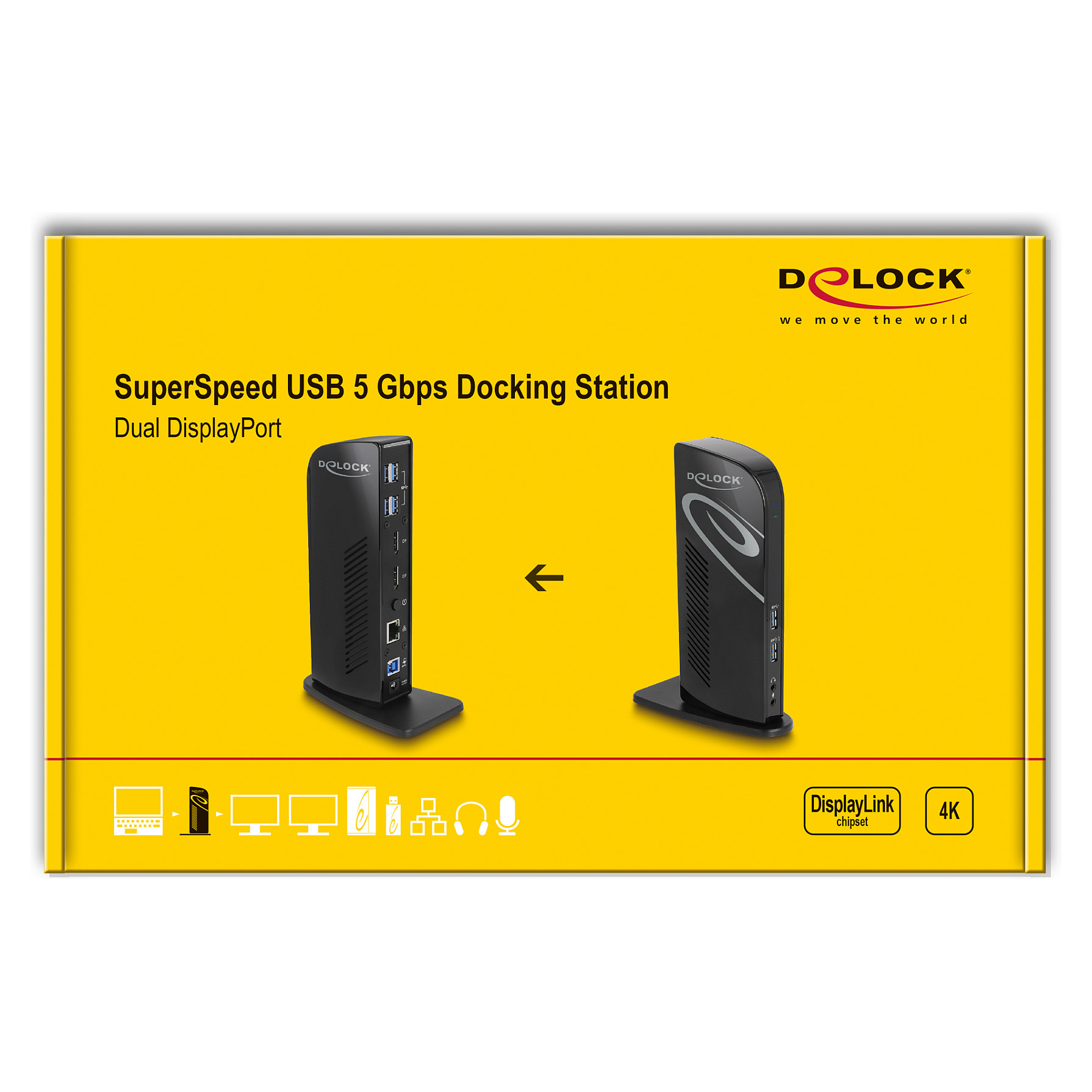 Docking Station DeLOCK / USB 3.2 + DP / RJ45 Ethernet / Audio thumbnail 6