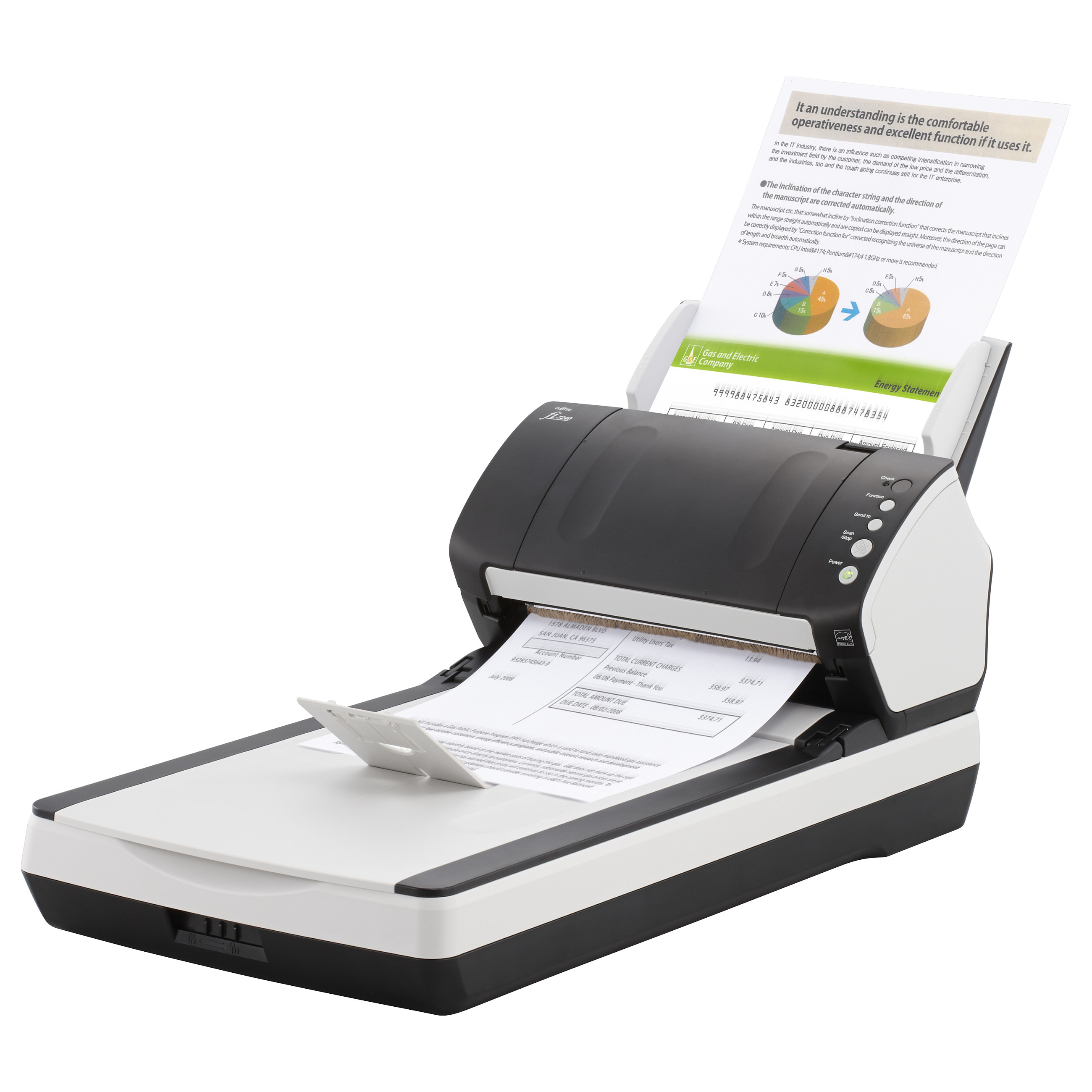 Skaner RICOH fi-7240 / A4 Document Scanner with ADF / Duplex Flatbed USB - Bardhë
