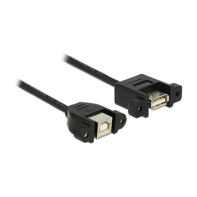 Kabllo USB DeLOCK 85108, USB-A në USB-B, USB 2.0, 1 m - Zezë