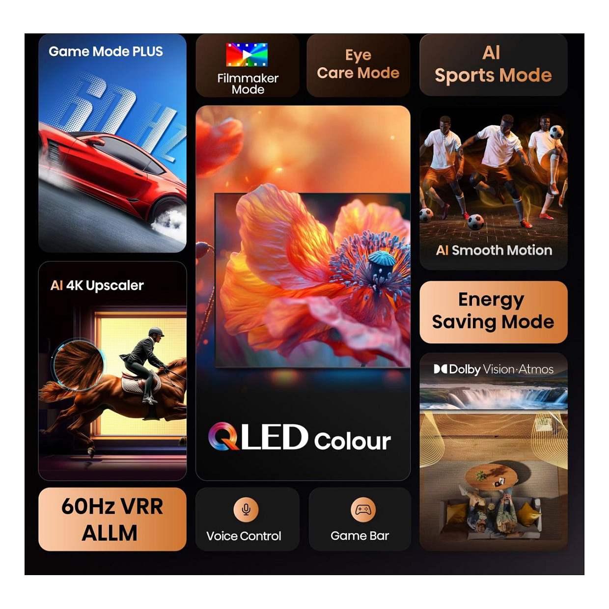 Smart TV Hisense 75E77Q / 75"/ 4K UHD / QLED / 60Hz / HDMI+USB+HDR10+ - Zezë 4