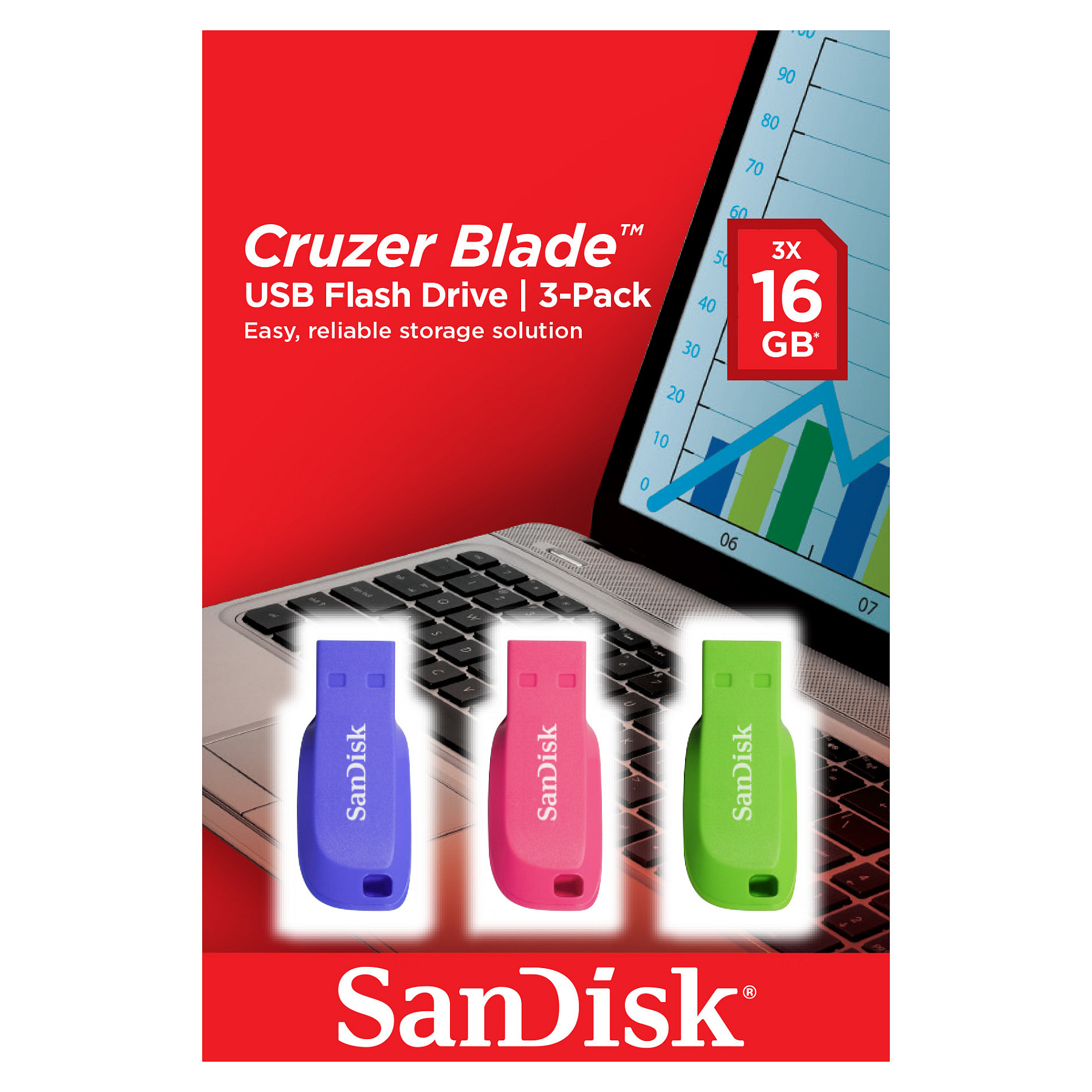 USB Flash Drive STICK SANDISK CRUZER BLADE thumbnail 2