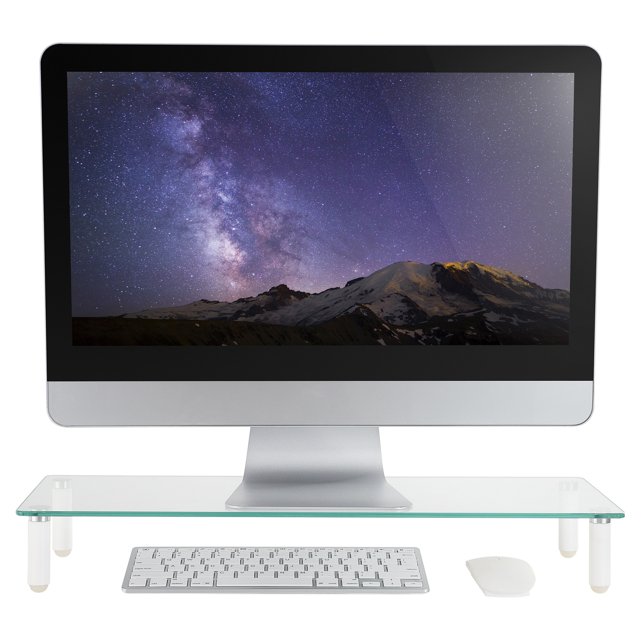 Mbajtëse për Monitor Equip 650882 / 1 Monitor / deri 20kg / 560x210x80mm / Xham i Temperuar - Transparente 5