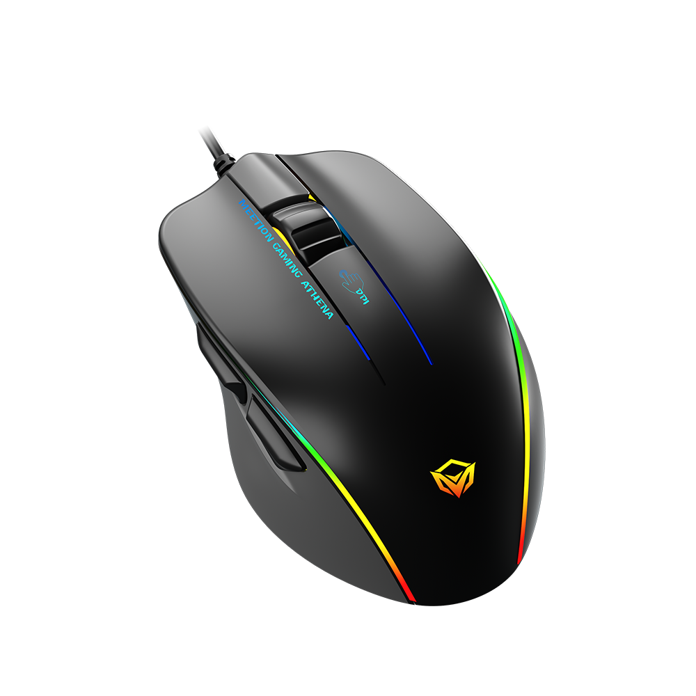 Maus Gaming Meetion GM015 Lightweight Honeycomb / 6400CPI / 7+1 butona / Max 6000 fps / RGB / USB / Gri 6