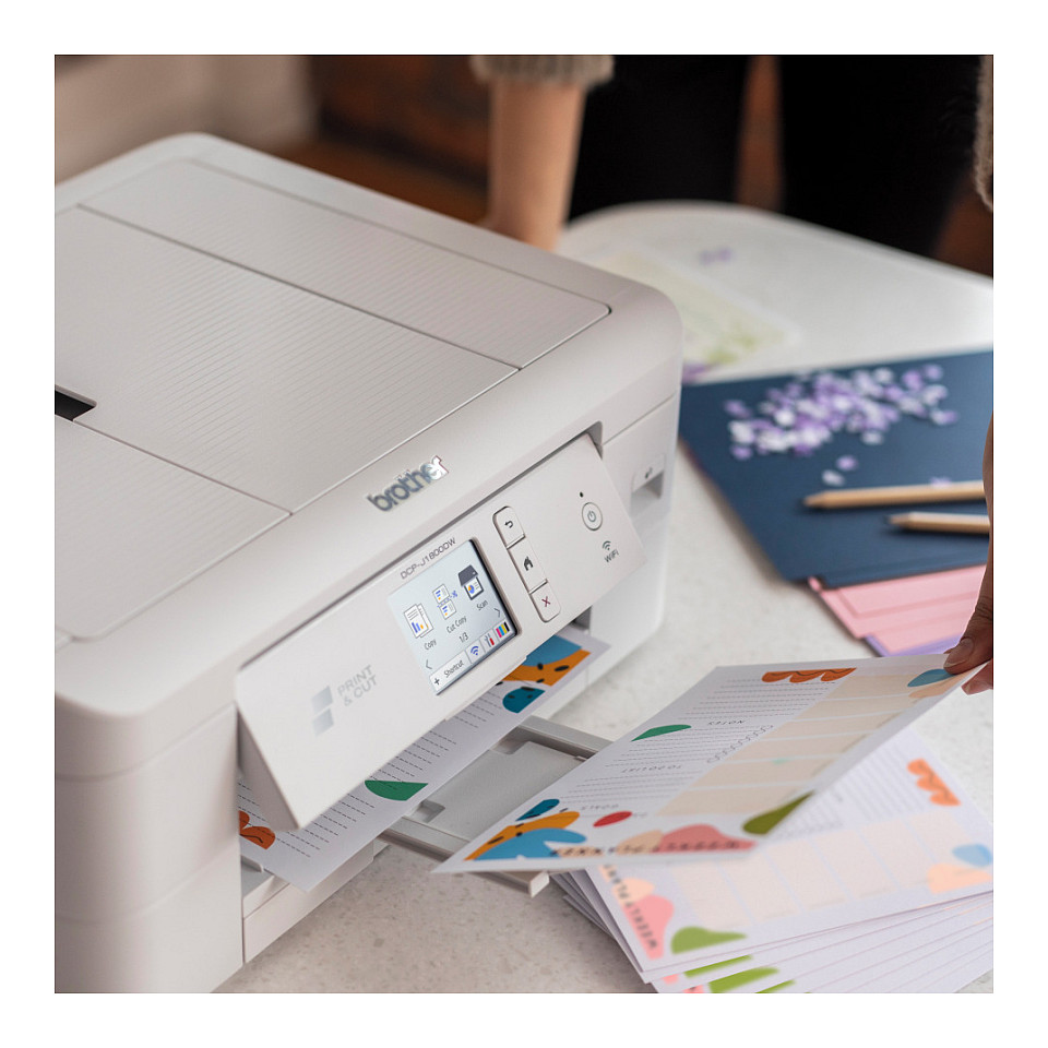 Printer Multifunksional Brother DCP‑J1800DW / 3‑in‑1 / 17ppm / Wi-Fi - Bardhë thumbnail 2