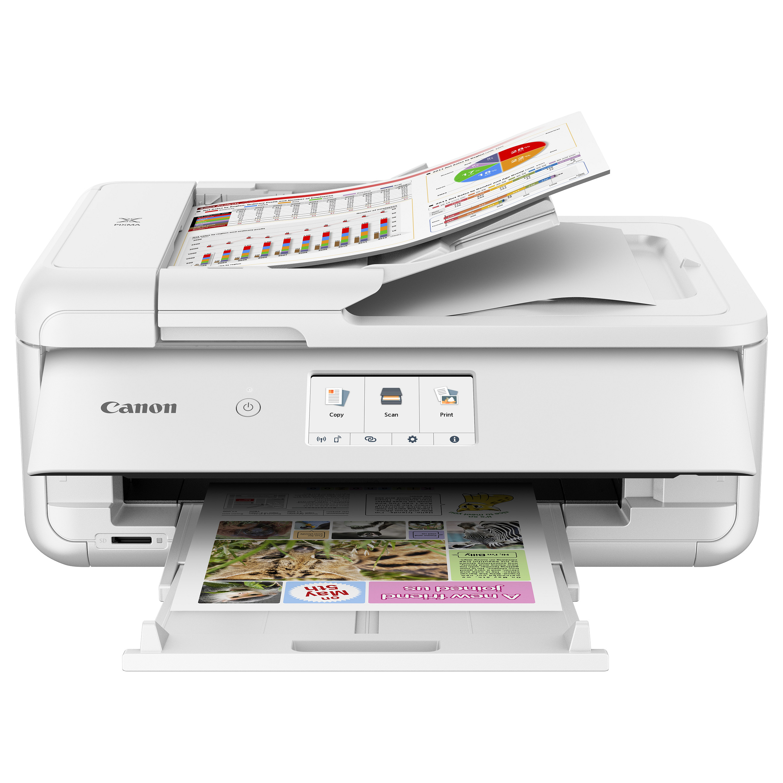 Printer Multifunksional T Canon PIXMA TS9551Ca WIFI Touch / 3in1 / A3 / 15ppm - Bardhë thumbnail 6