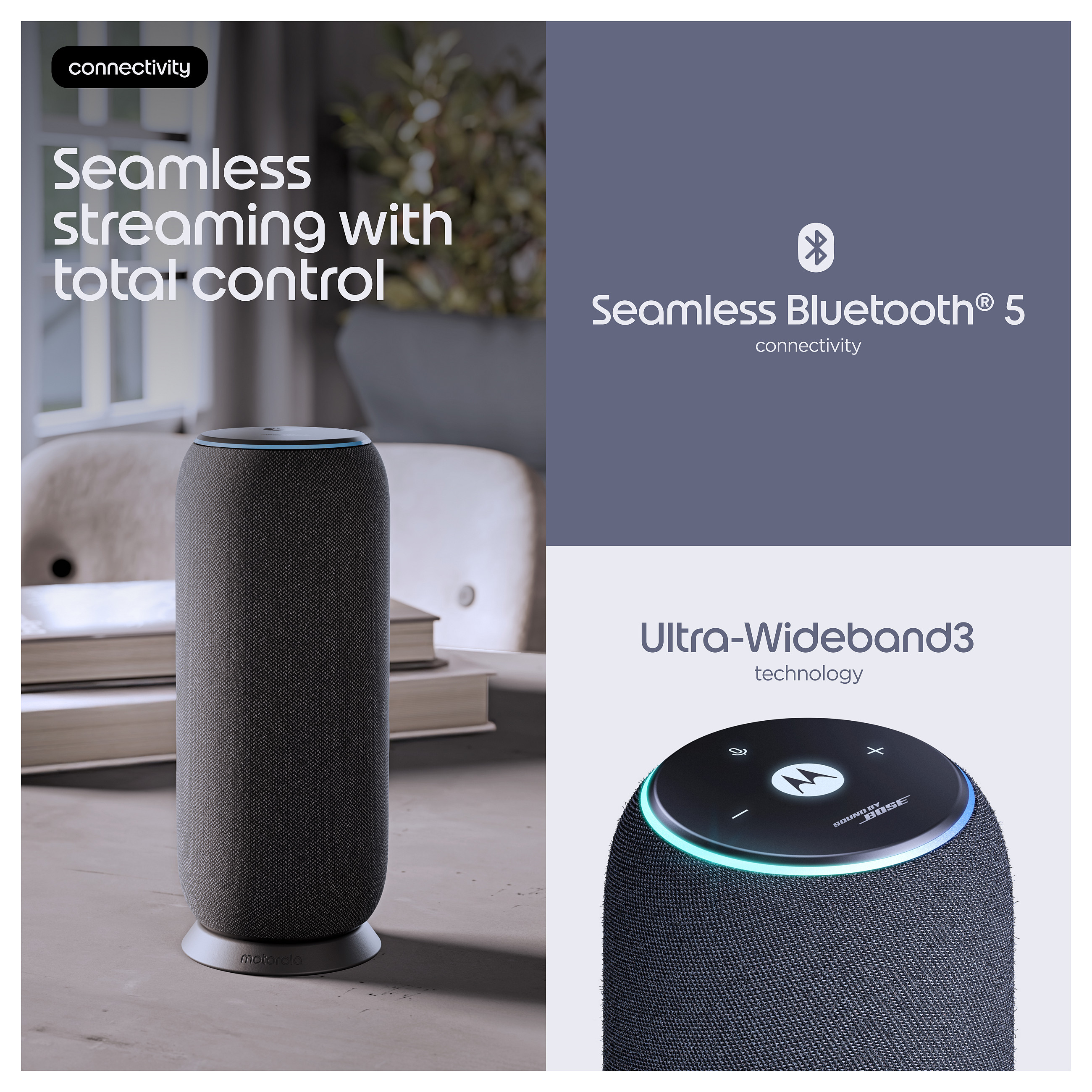 Altoparlant Motorola Moto Sound Flow, 30W, Sound by Bose, Wi-Fi 5, Bluetooth 5.0, IP67 - Zezë 7