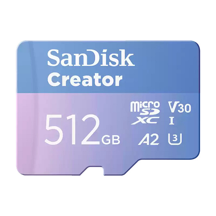 Kartë Memorie SD SanDisk Creator MicroSD 512GB - Blu