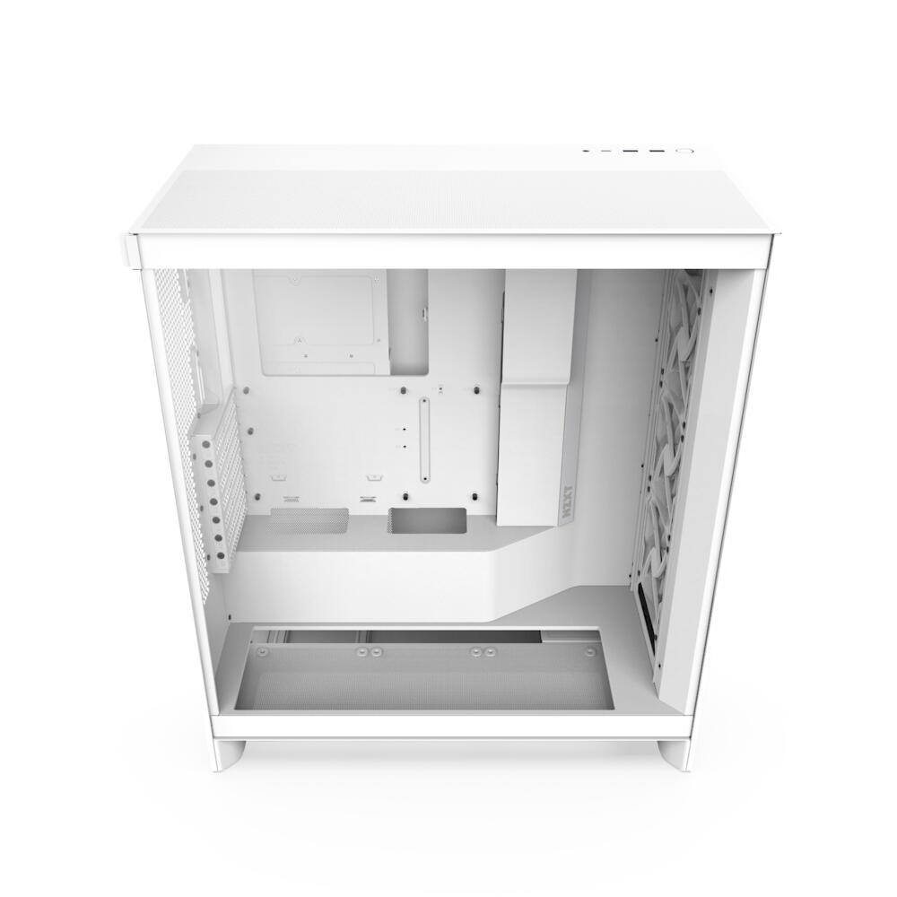 Kasë PC NZXT H7 Flow / Mid Tower / E-ATX / 3x 120mm Fan / Tempered Glass – Bardhë 2