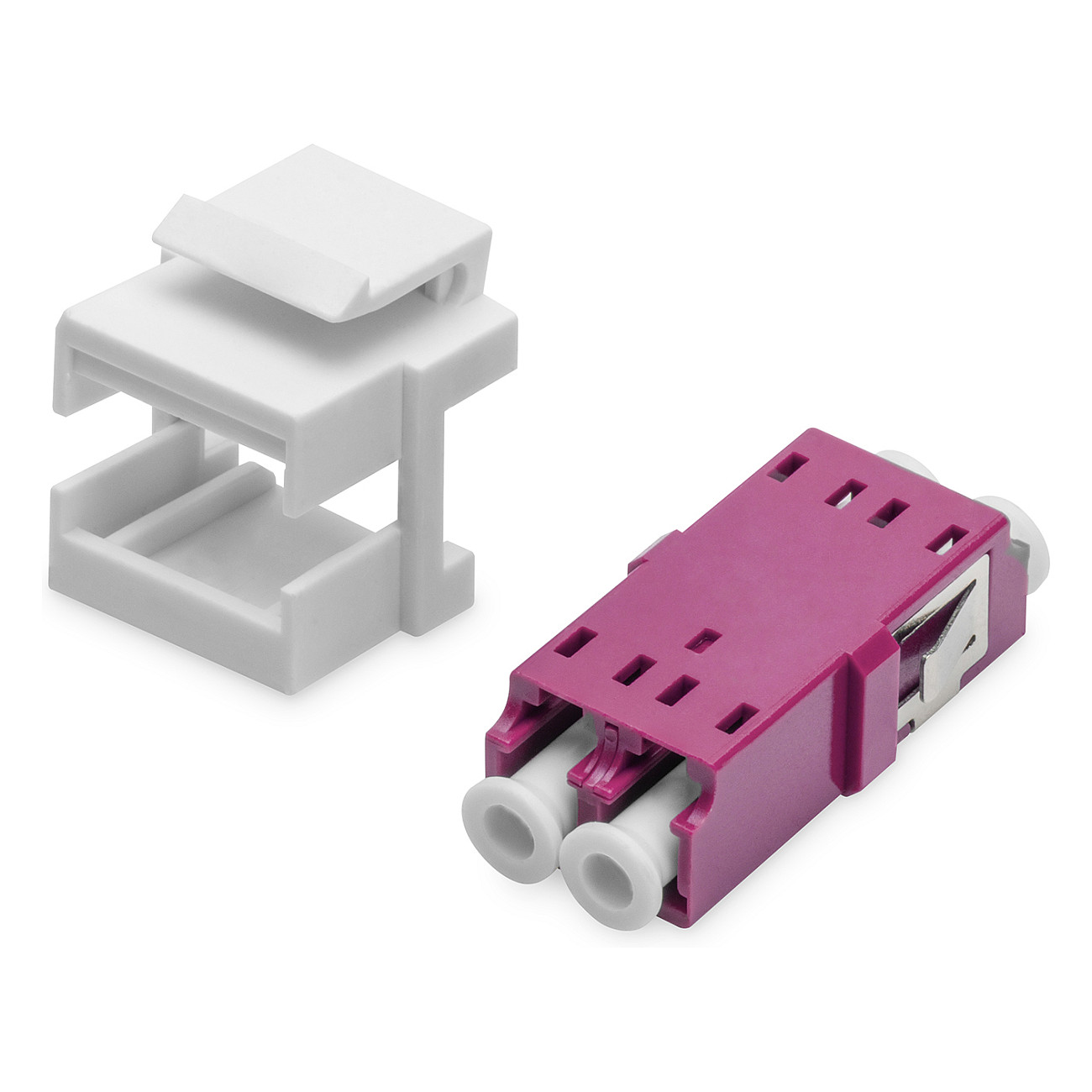 DIGITUS LC/LC Duplex OM4 Multimode Keystone Fiber Optic Adapter Module thumbnail 2
