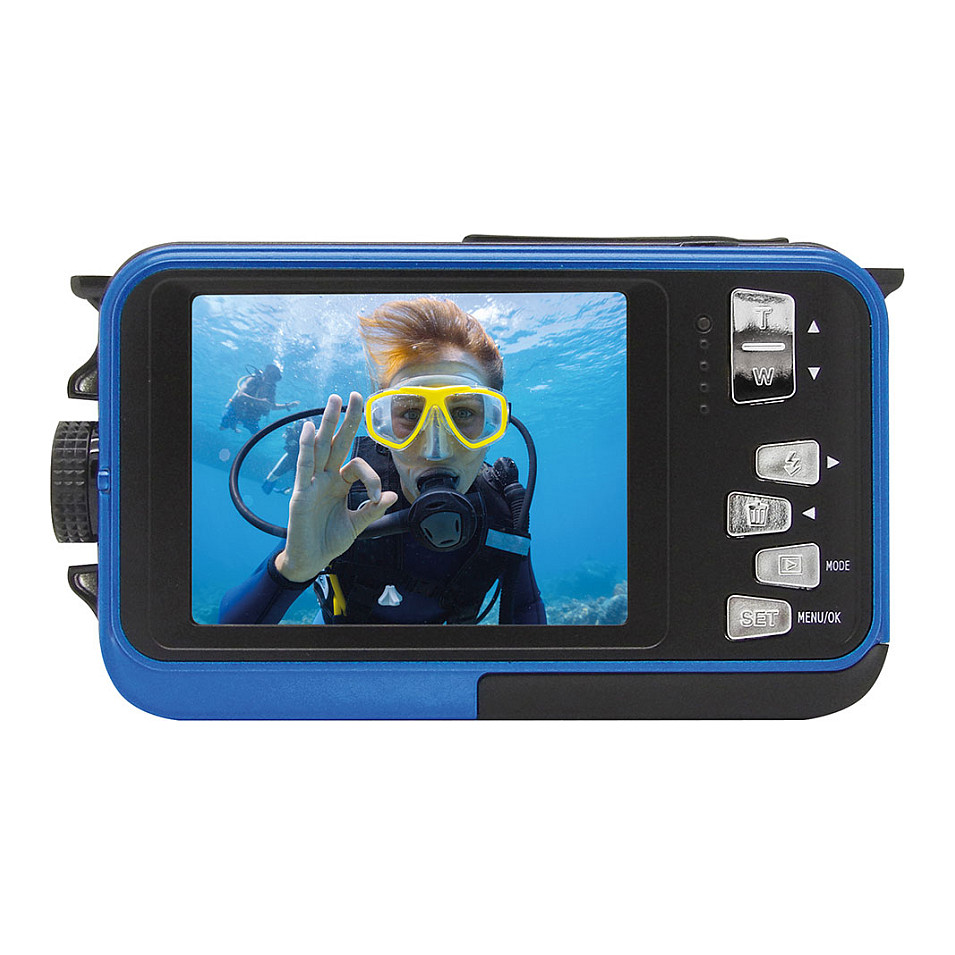 Kamerë digjitale Easypix Aquapix W3027 Wave, 5MP, Full HD, Zoom Digjital 4×, Rezistente ndaj Ujit 3m - Blu 4
