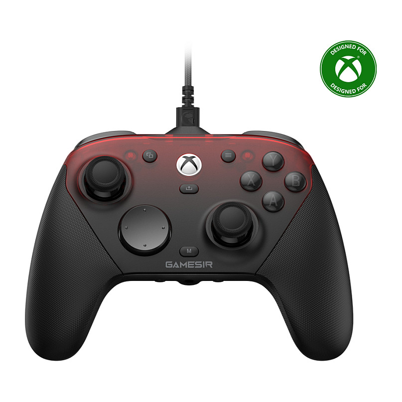 Kontroller për PC / Xbox GameSir G7 Pro / Wireless + Wired / TMR / Hall Effect / 1000Hz – Zezë/Kuqe