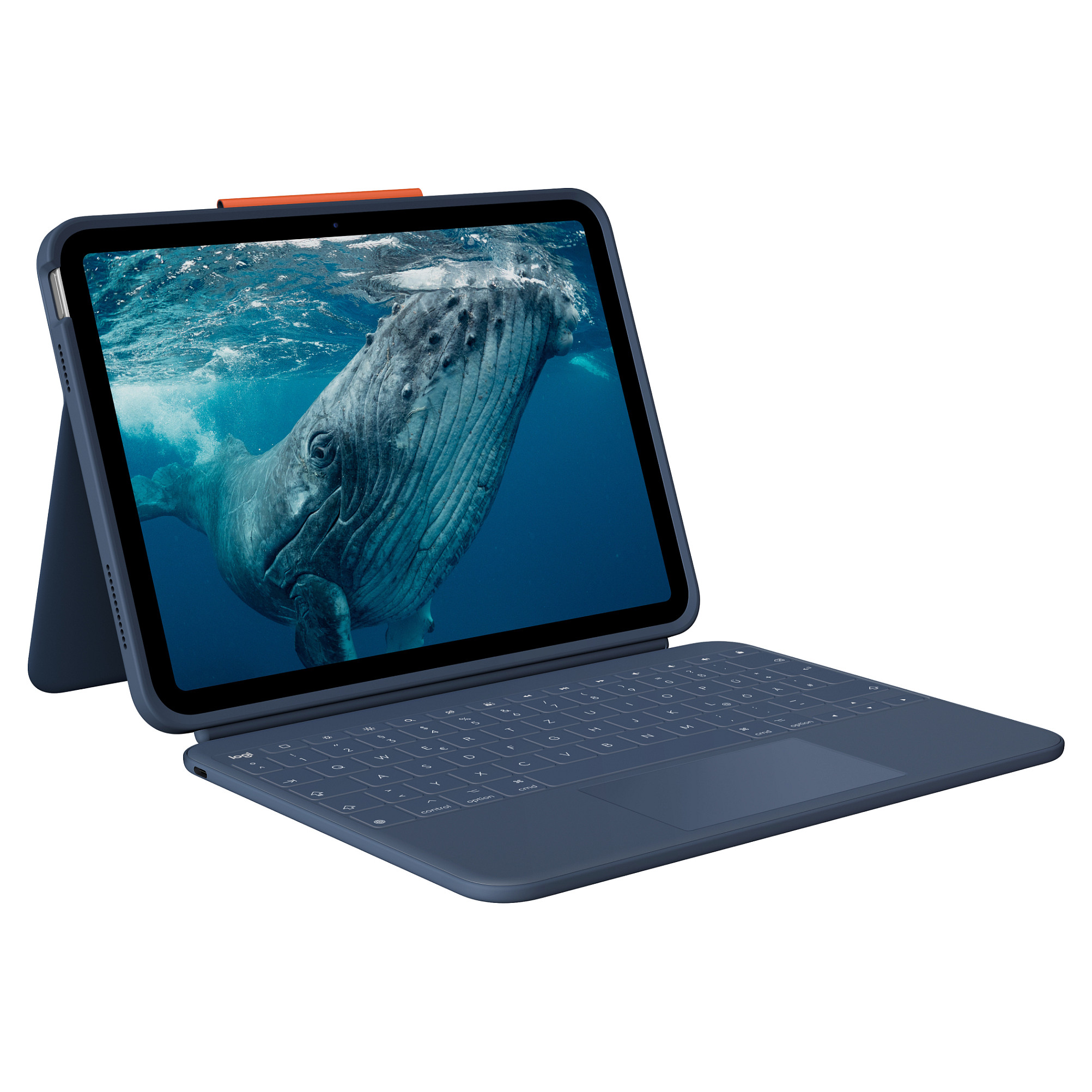 Aksesorë për Tablet Logitech Rugged Combo 4c / iPad 10. Gjeneratë & A16 / QWERTZ / German - Blu e errët 8