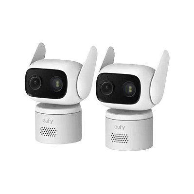 Kamerë Sigurie IP CCTV eufy Wired Cam C31, 1080p, 360°, Pan/Tilt, Wi-Fi, Color Night Vision, AI, microSD 256GB, IP66, 2er Set - Bardhë