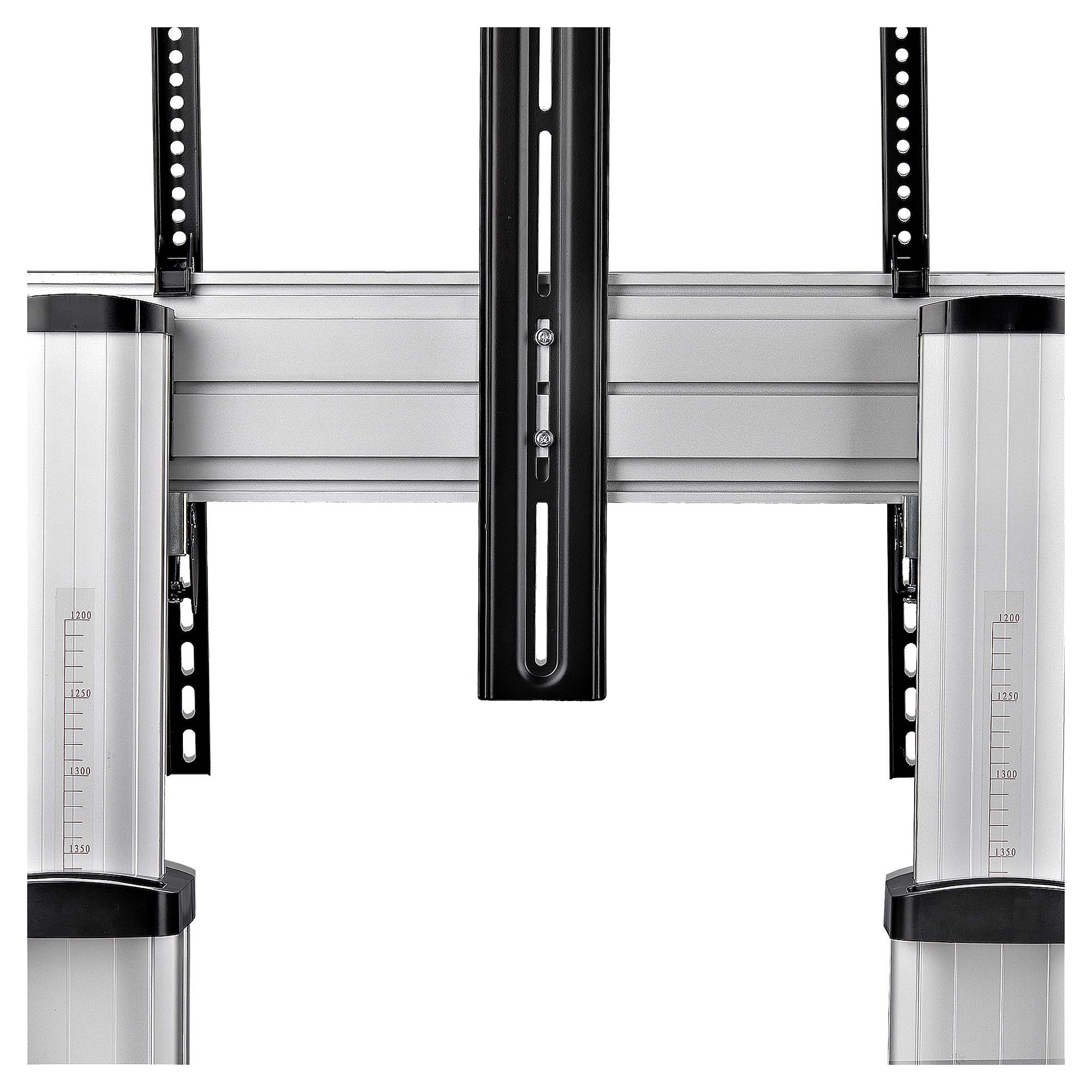 Mbajtëse për TV StarTech.com / 60–100" / deri 100kg / VESA 200x200–1000x600 / Lartësi e Rregullueshme / Me Rrota - Zezë/Argjend 9