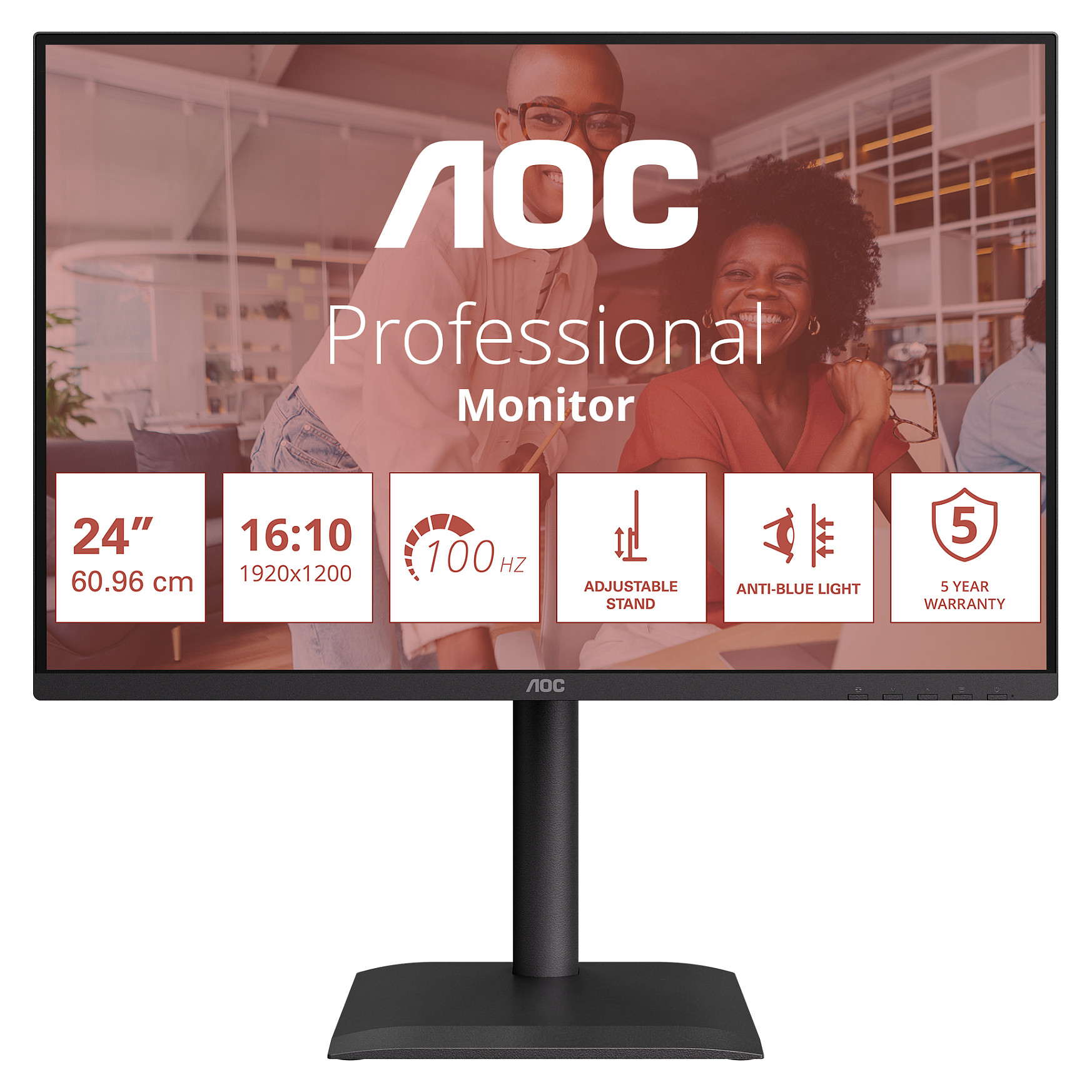 Monitor AOC X24E4U / 24"/ Full HD IPS LED / 100Hz / 4ms / HDMI+VGA+USB+DP - Zezë thumbnail 2