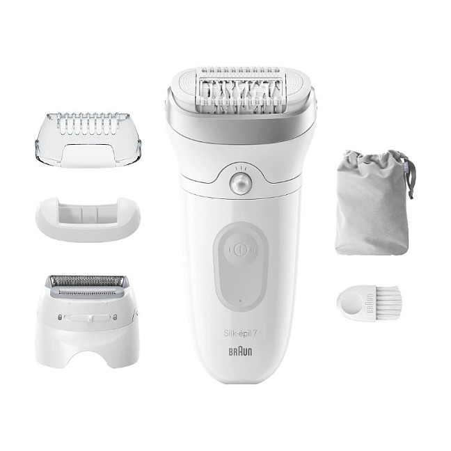Epilator Braun Silk-épil 7 7-041, 40 pinca MicroGrip, Wet & Dry, 40 minuta - Gri/Bardhë 2
