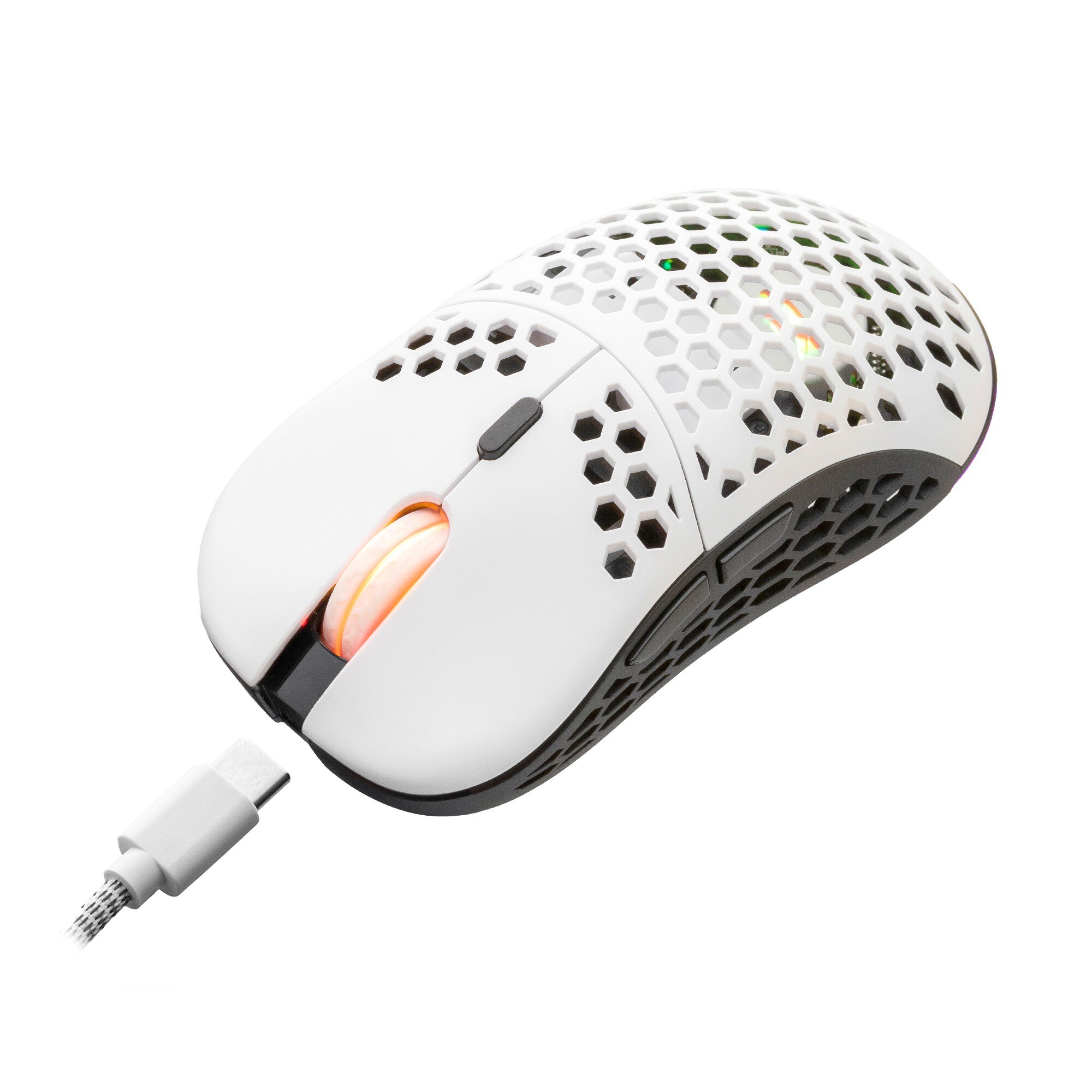 Maus Gaming MS NEMESIS M500 / Wireless / Optical / 4800 DPI / RGB / USB / I bardhë 3