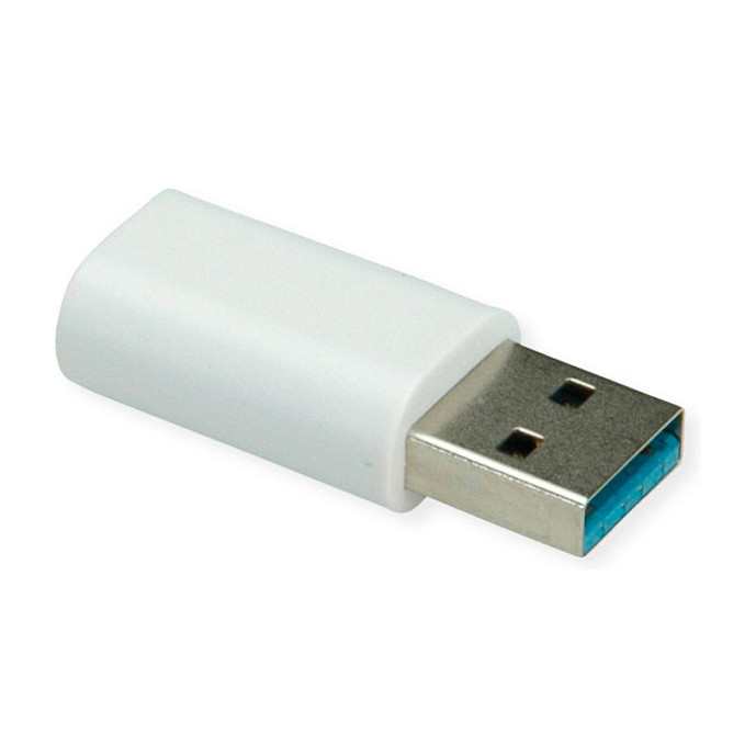 Adapter USB VALUE 11.99.8339, USB-A Mashkull në USB-C Femër, Data Blocker - Bardhë 4