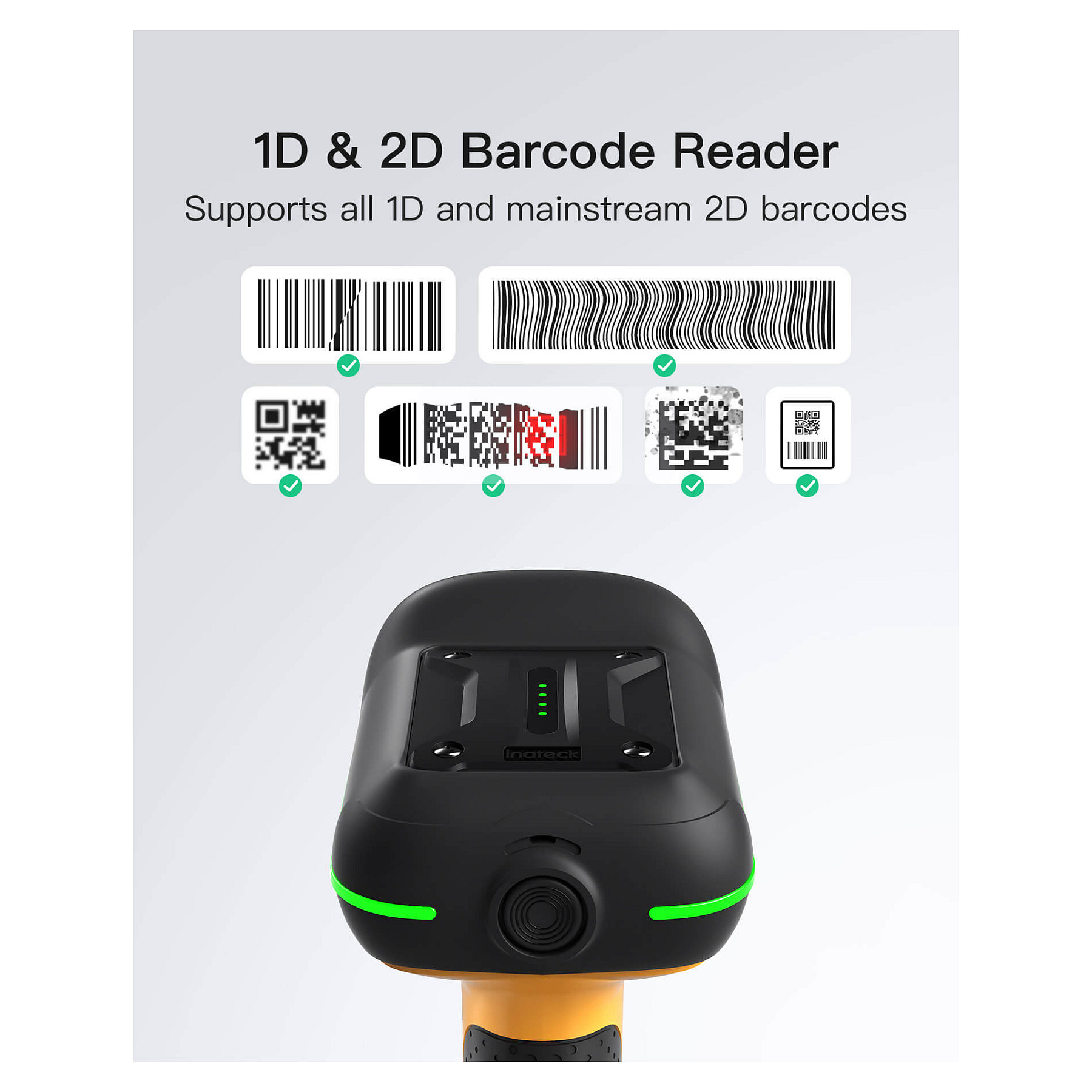 Skaner Inateck BCST-75S Barcode - Zezë/Verdhë thumbnail 2
