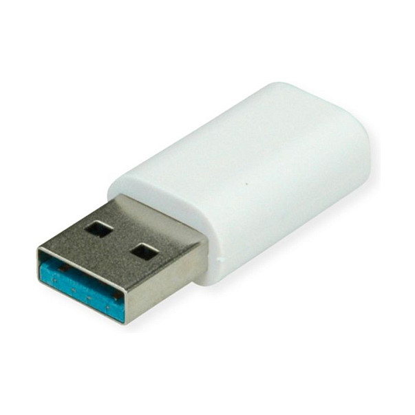 Adapter USB VALUE 11.99.8339, USB-A Mashkull në USB-C Femër, Data Blocker - Bardhë 5