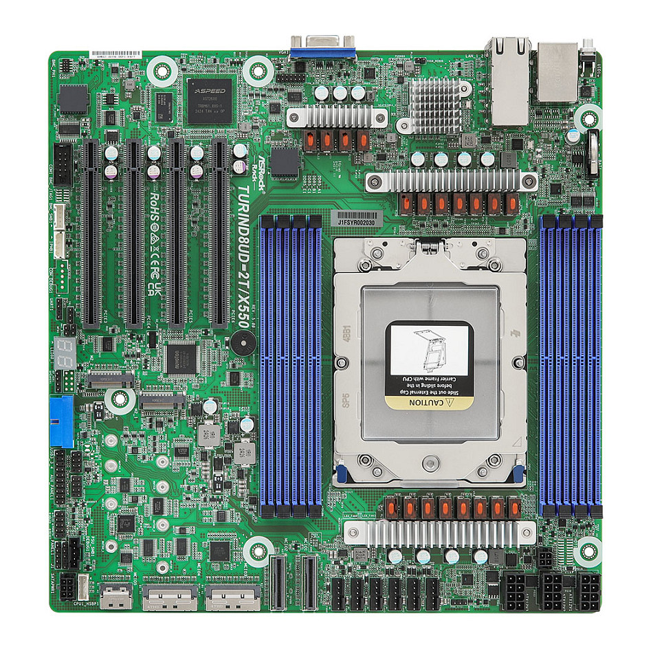 Pllakë Amë Server ASRock TURIND8UD-2T/X550 / Micro-ATX / DDR5 / Socket SP5