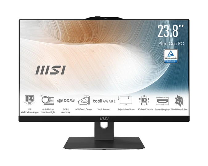 AIO MSI Modern AM242TP 1M-1230EU, Core 3 100U, 8GB DDR5, 256GB, 23.8" FHD IPS Touch, Intel Graphics - Zezë