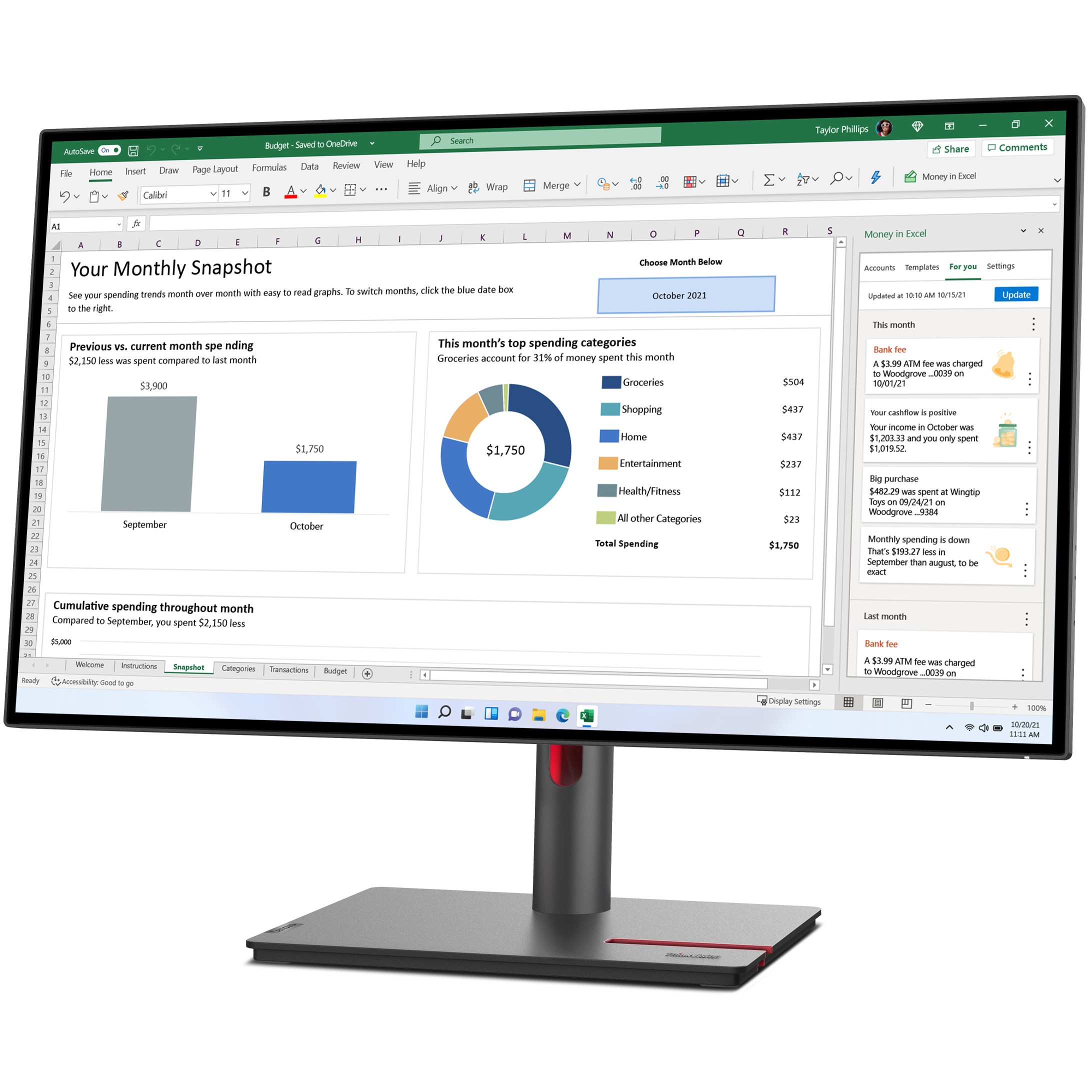 Lenovo ThinkVision P27h-30 - LED monitor - QHD - 27" 3