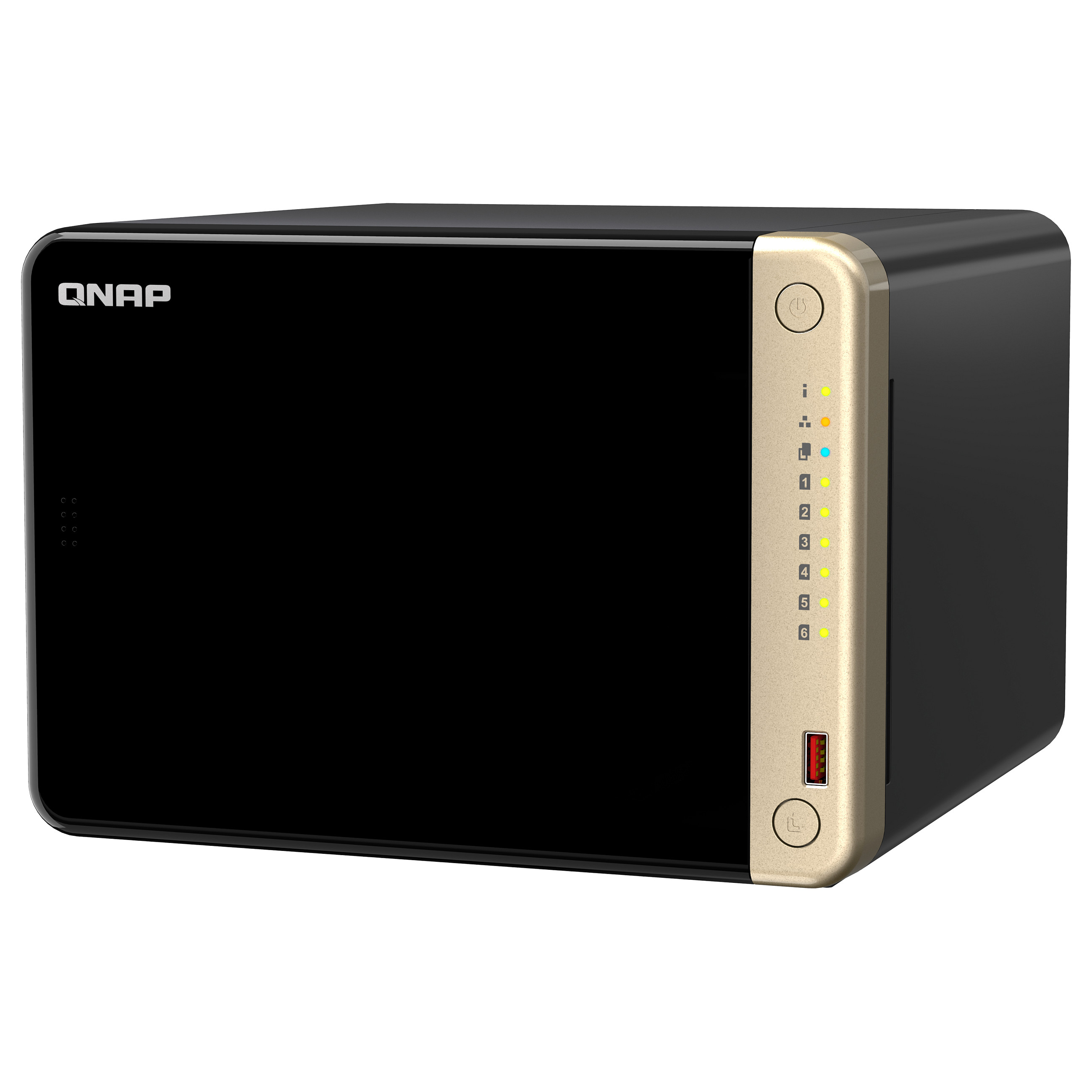 QNAP TS-664-8G 6-Bay NAS Server – Intel Celeron N5095, 8GB DDR4, 2x 2.5GbE, M.2 SSD Cache 5