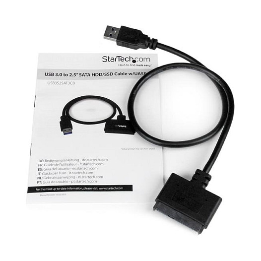 Kabllo USB StarTech.com USB3S2SAT3CB, USB 3.0, USB-A në SATA 2.5", 5 Gbps, UASP, 0.5 m - Zezë 4