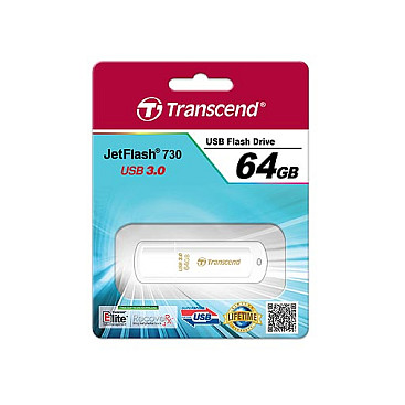 USB Flash Drive STICK 64GB Transcend JetFlash 730 USB 3.1 - e bardhë thumbnail 2