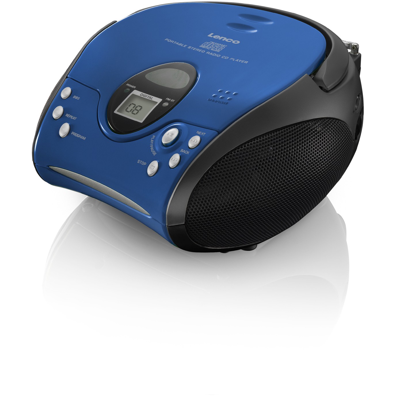 Radio me CD Lenco SCD-501, FM, Bluetooth, USB, MP3 - Bardhë, Zezë 2