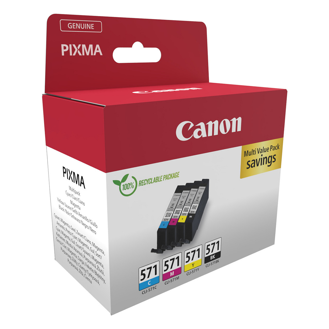 Toner Canon Tinte CLI-571 0386C008 4er Multipack (BKMCY) thumbnail 2