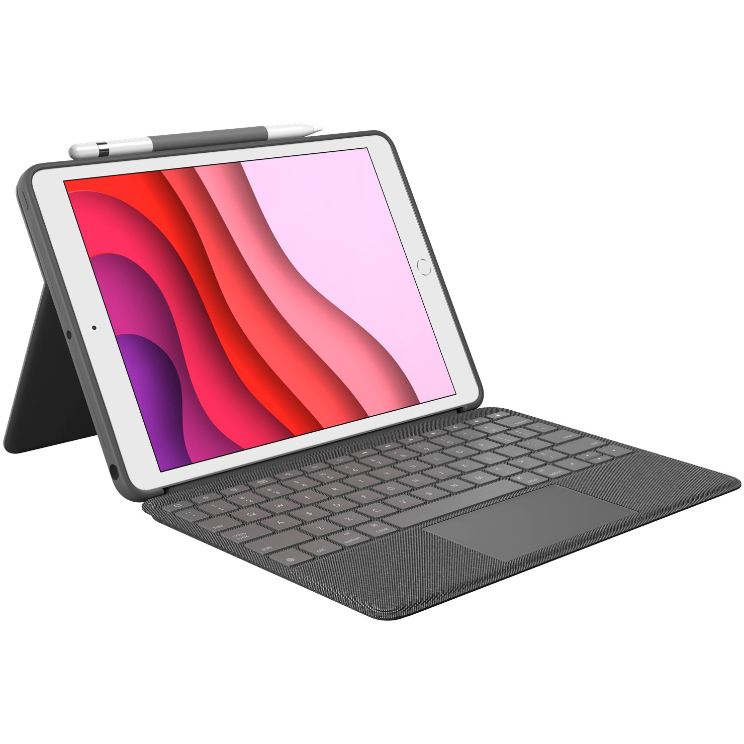 Aksesor për tablet Logitech Combo Touch / iPad 7., 8. & 9. Gjeneratë / Trackpad / Smart Connector / QWERTY / Backlit – Gri