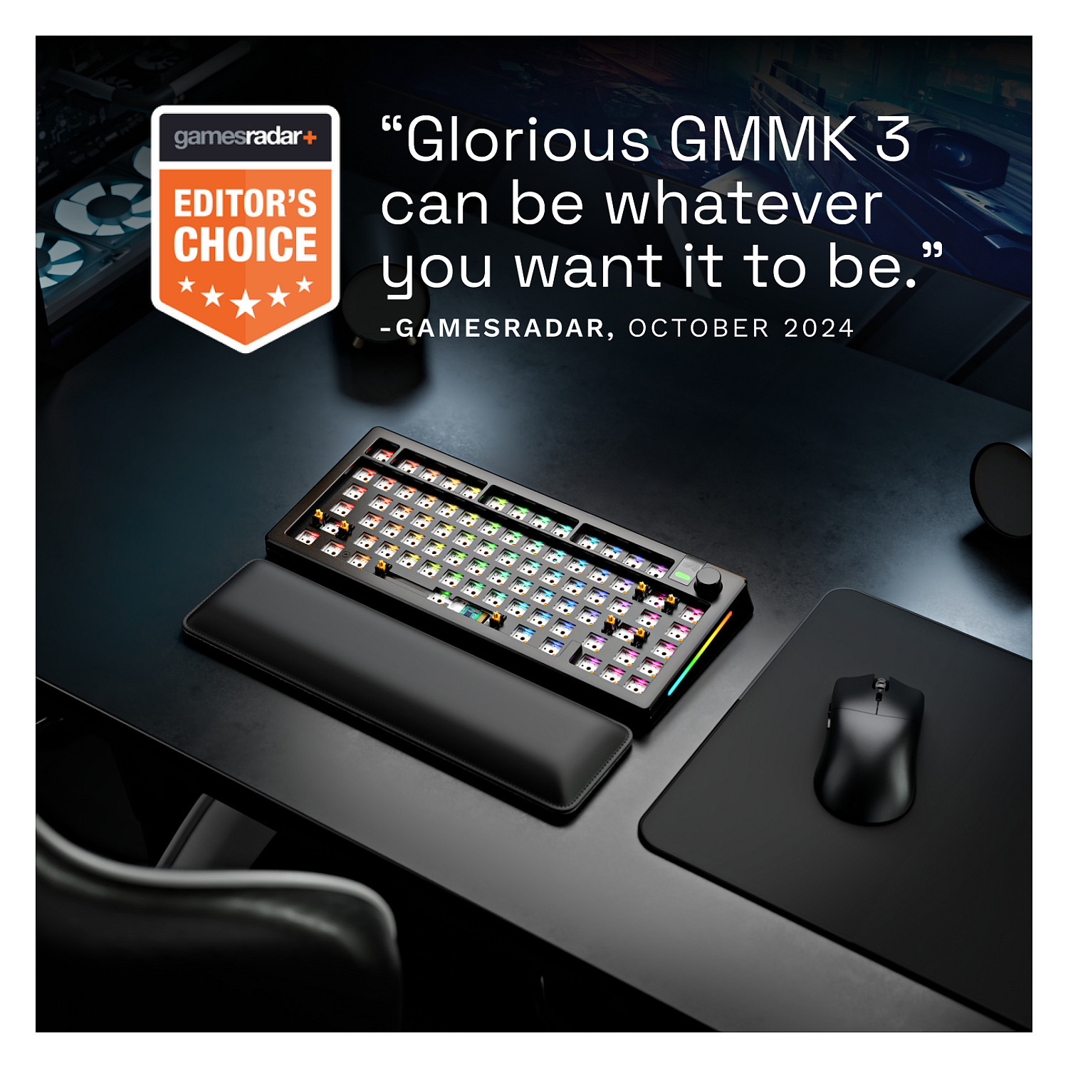 Tastierë Gaming Glorious GMMK 3 Pro / 75% / Barebone / Hot-Swap / ANSI / USB-C - Zezë 6