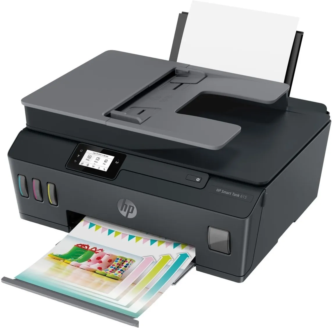 Printer Multifunksional HP Smart Tank 615 / Inkjet me Ngjyra A4 / 11 ppm / 4 në 1 / ADF / Fax / Wi-Fi + USB - Zezë 2