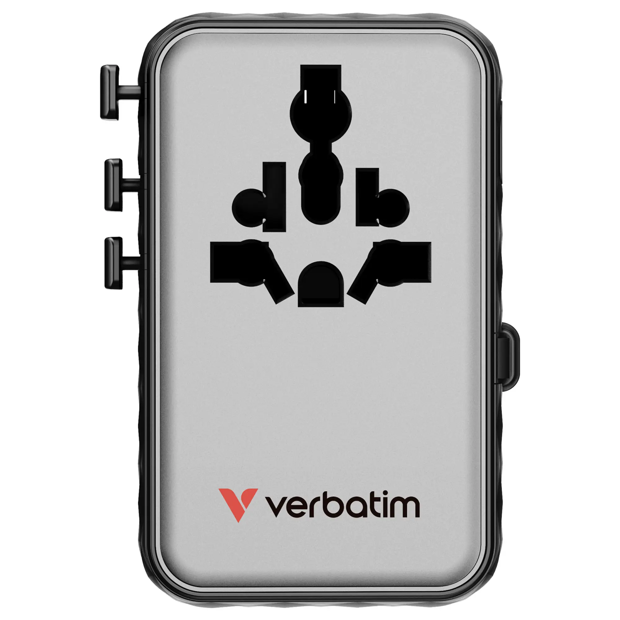 Adapter Universal për Udhëtime Verbatim Charge 'n' Travel 100W GaN III, USB-C, 2 x USB-C, 2 x USB-A, Kabllo USB-C e Integruar - Zezë 2
