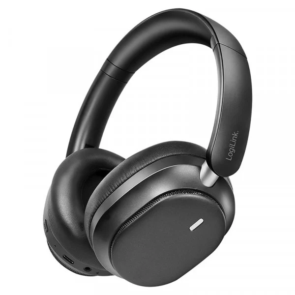 Kufje pa kabllo LogiLink AuraSolo BT0072 / Over-Ear / Bluetooth 6.0 / ANC / 40 mm / 20 orë / 3.5 mm AUX – Argjendtë 9