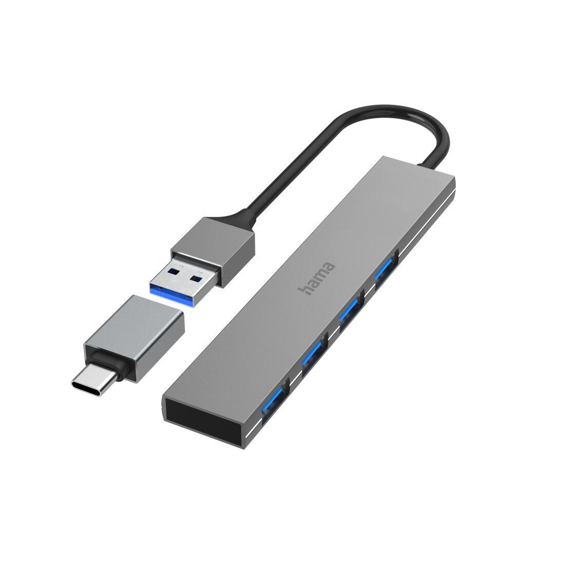 HUB Cellularline 4‑Port / USB‑C Connector – Gri 5