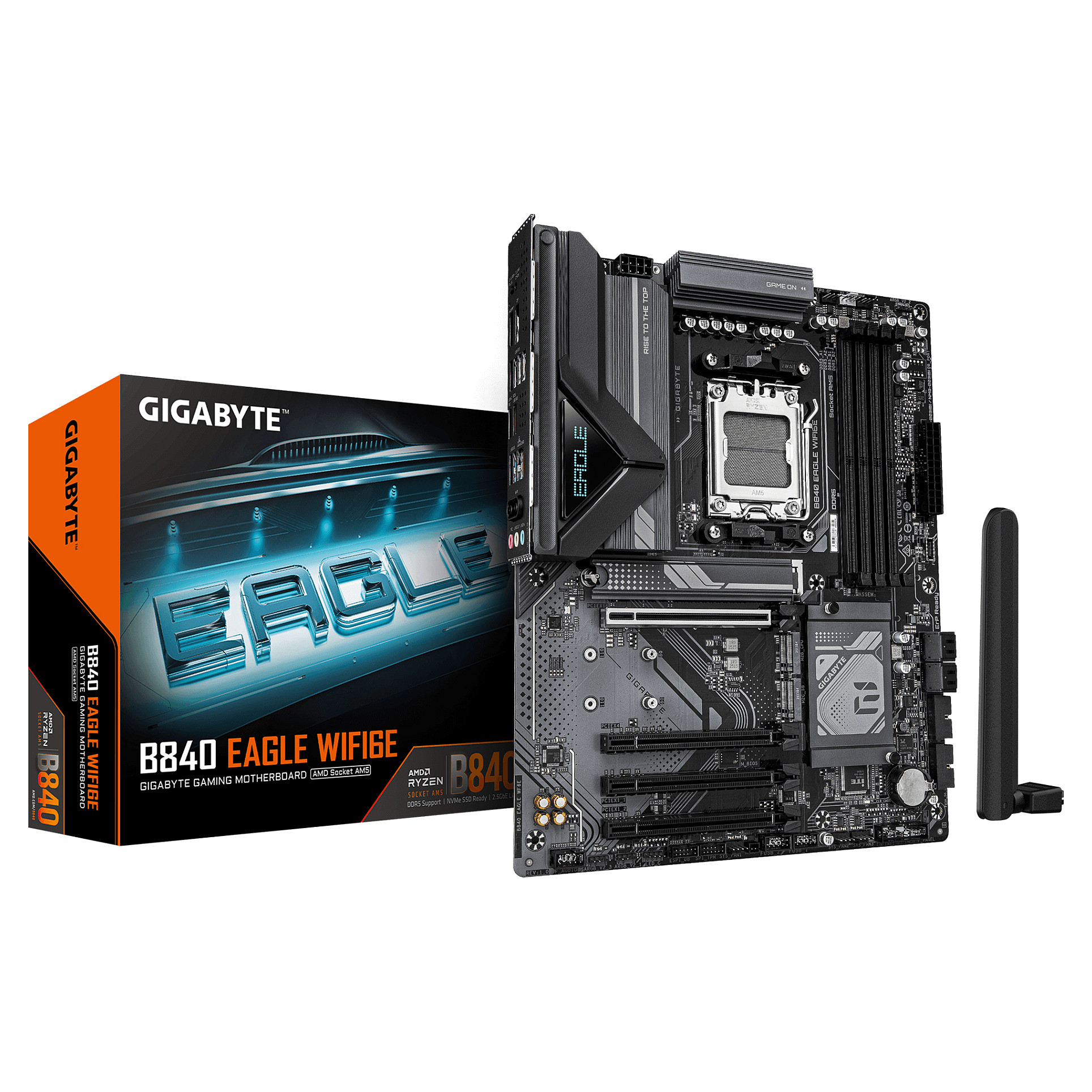 Pllakë Amë AMD AM5 Gigabyte GA-B840 EAGLE WF6E / DDR5 / HDMI+DP