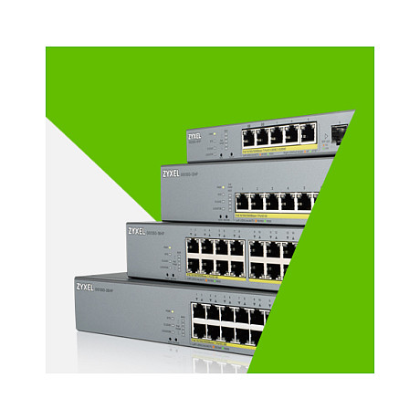 Zyxel GS1350-12HP Smart Managed PoE+ Switch | 8x Gigabit PoE+ | 2x Gigabit SFP Uplink | 130W PoE Budget thumbnail 5