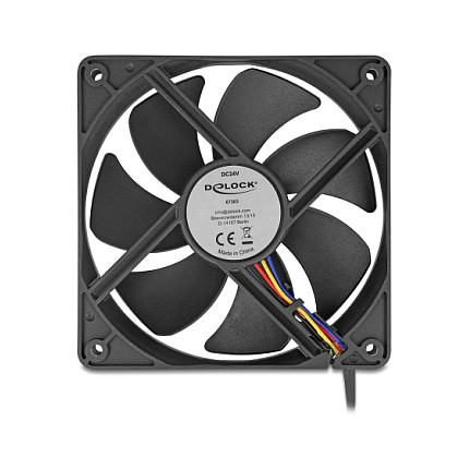 Ftohës për Kasë DeLOCK 67303 / 120mm / 2000 RPM / PWM – Zezë