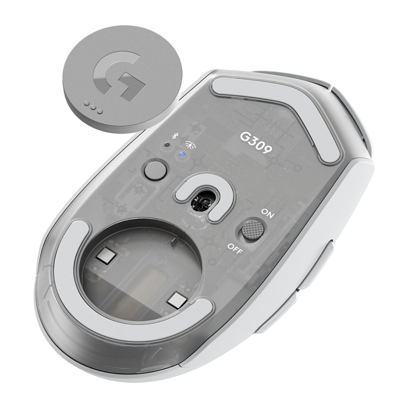 Maus Gaming Logitech G309 Lightspeed Wireless / Bluetooth & USB - Bardhë thumbnail 5