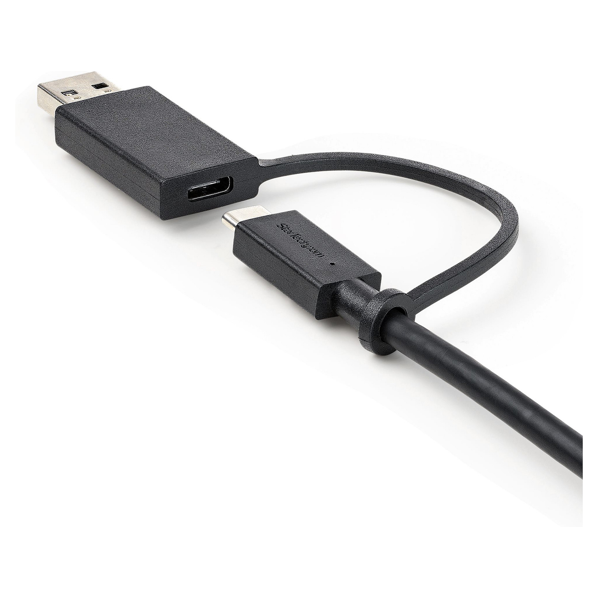 Kabllo USB StarTech.com USBCCADP, USB-C në USB-C, USB 3.2 Gen 2, 10 Gbps, Power Delivery 100W, me adapter USB-C në USB-A 5 Gbps, 1 m – Zezë 6