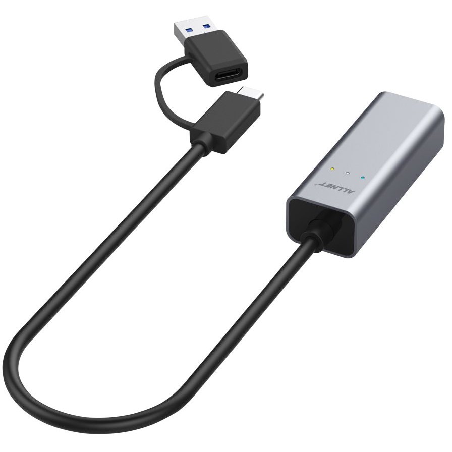 HUB ALLNET USB 3.0 Typ-C&A Ethernet Adapter 2.5 Multi-Gigabit LAN ALL-NC-2.5G-USBC/A *ALLTRAVEL* 3